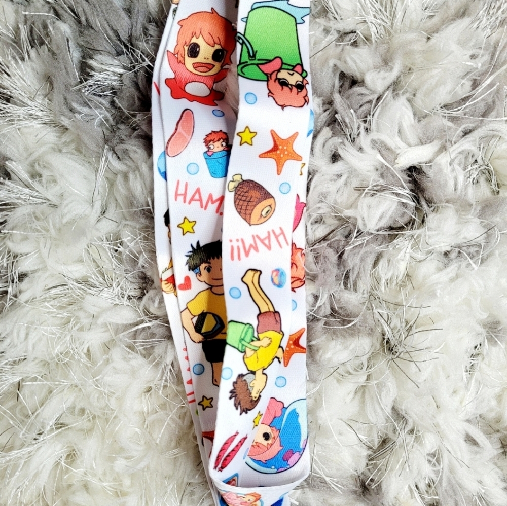 Ghibli film kawaii anime Ponyo Otaku Lanyard